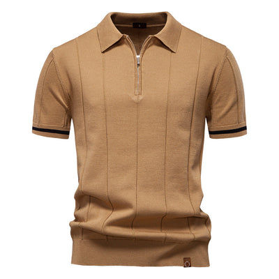 Per™ - Struktur-Zip-Poloshirt