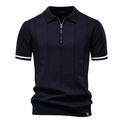 Per™ - Struktur-Zip-Poloshirt
