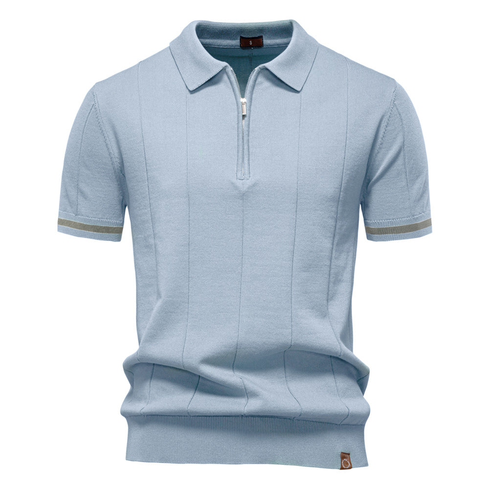 Per™ - Struktur-Zip-Poloshirt