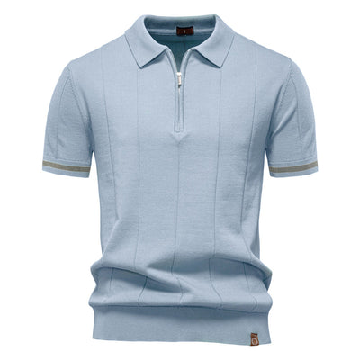 Per™ - Struktur-Zip-Poloshirt