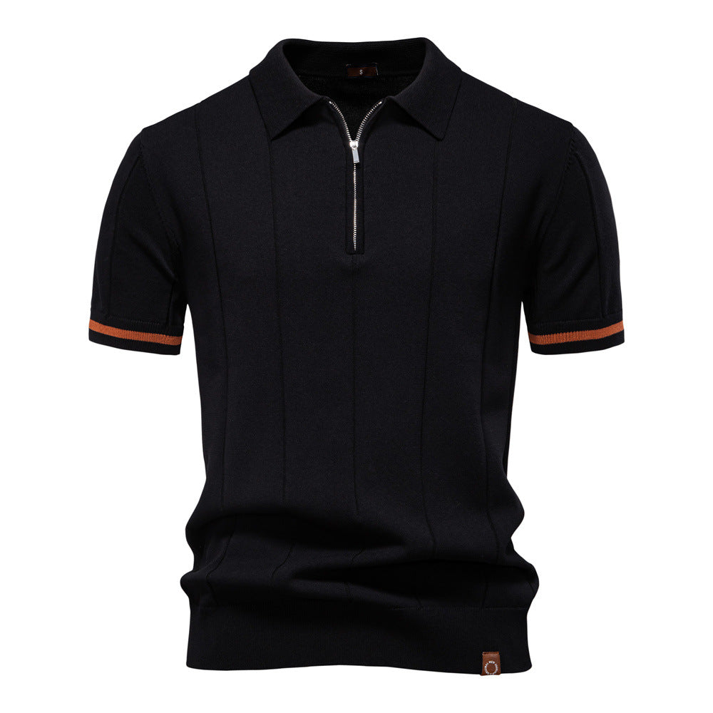 Per™ - Struktur-Zip-Poloshirt