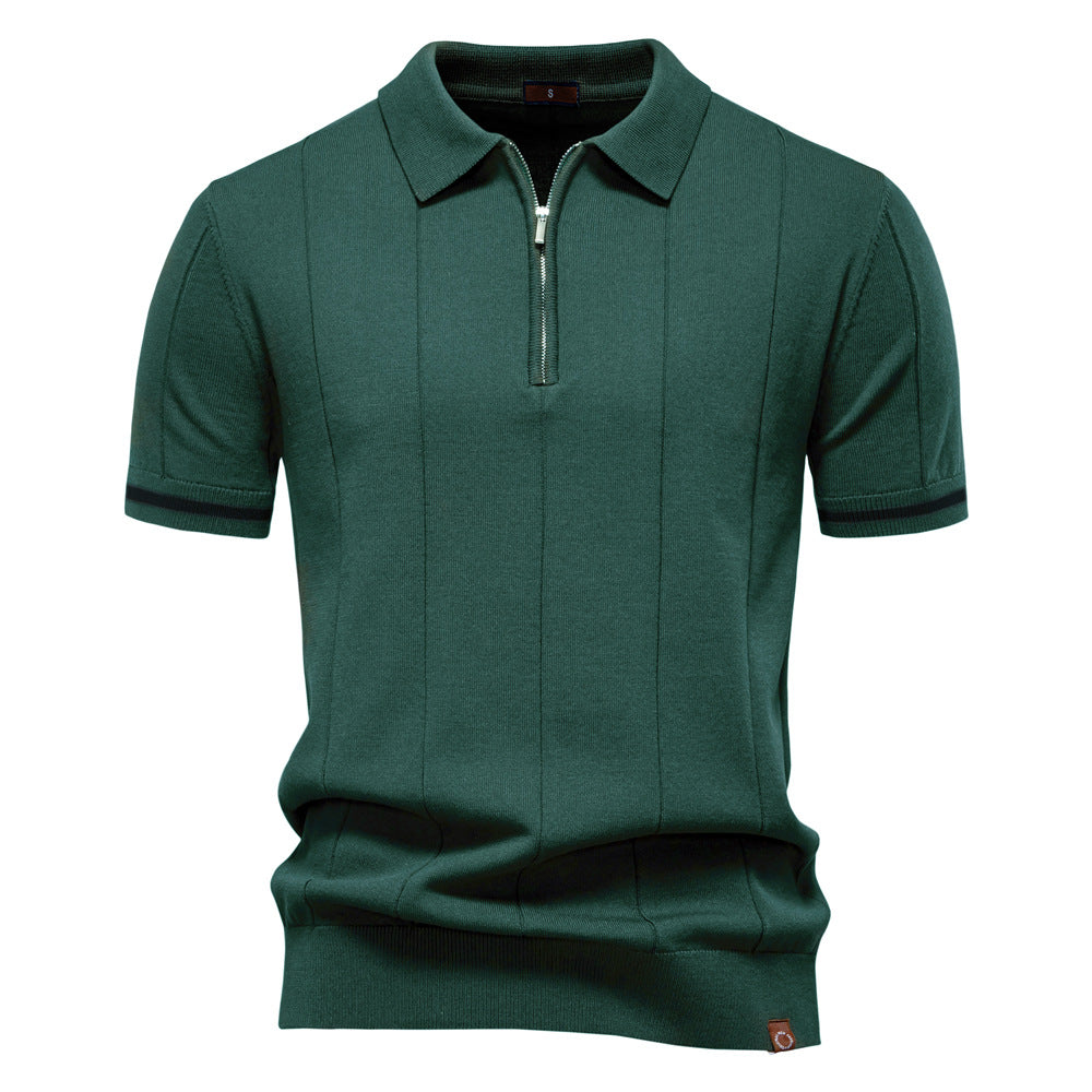 Per™ - Struktur-Zip-Poloshirt