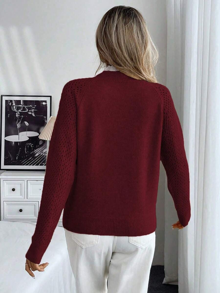 Spets Rundhalset Trøje | Sammen mod Brystkræft