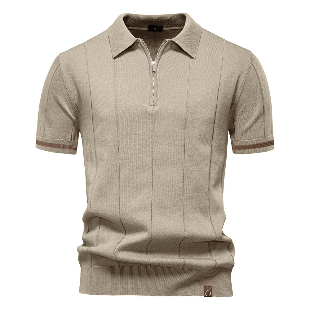 Per™ - Struktur-Zip-Poloshirt