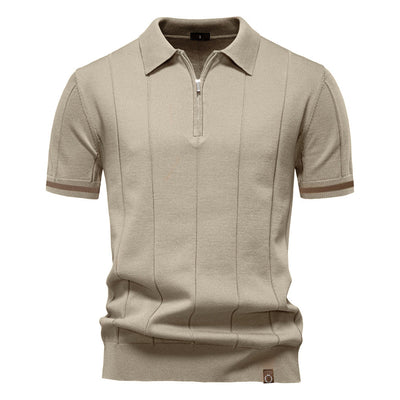 Per™ - Struktur-Zip-Poloshirt