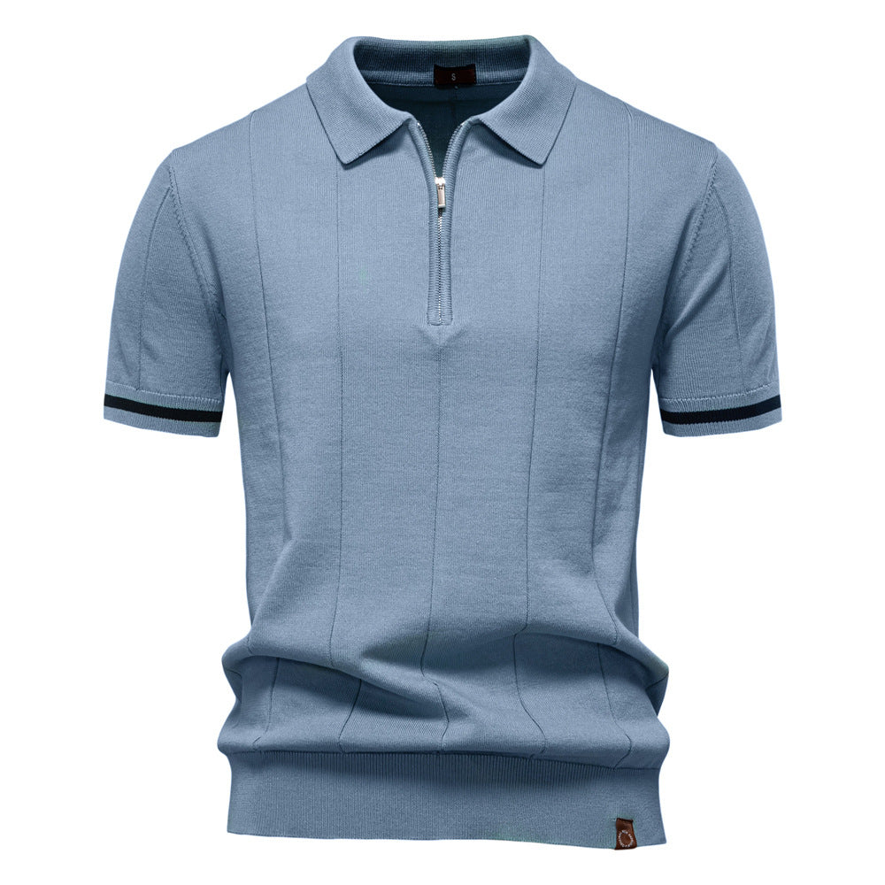 Per™ - Struktur-Zip-Poloshirt