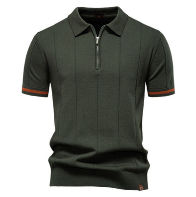 Per™ - Struktur-Zip-Poloshirt