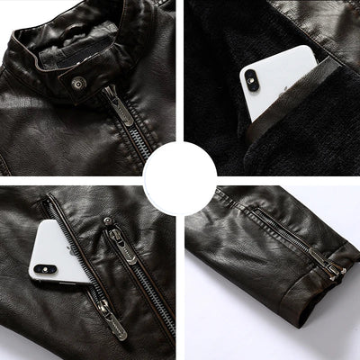 Tobias™ - Stilfuld herre læderjakke