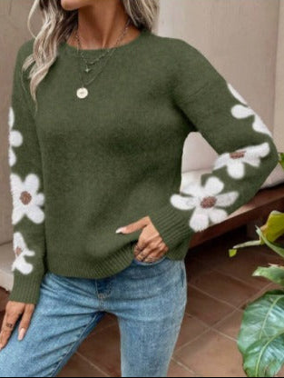 Shiloh™ - Blød strikpullover med blomsterdesign